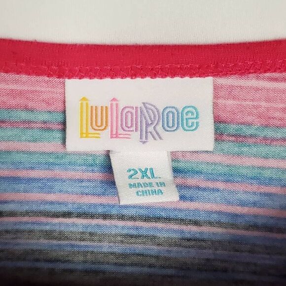 LulaRoe Size 2XL Baseball Style Top - Picture 3 of 4